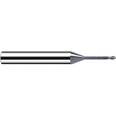 Fraisa - 2mm Diam, 2mm LOC, 2 Flute Solid Carbide Ball End Mill - USA Tool & Supply