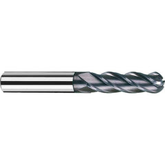 Fraisa - 1/8" Diam, 3/4" LOC, 4 Flute Solid Carbide Ball End Mill - USA Tool & Supply