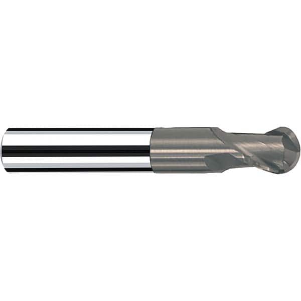 Fraisa - 3/8" Diam, 3/8" LOC, 2 Flute Solid Carbide Ball End Mill - USA Tool & Supply