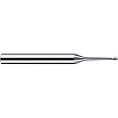 Fraisa - 1.2mm Diam, 1mm LOC, 2 Flute Solid Carbide Ball End Mill - USA Tool & Supply