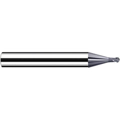 Fraisa - 0.5mm Diam, 3.6mm LOC, 2 Flute Solid Carbide Ball End Mill - USA Tool & Supply