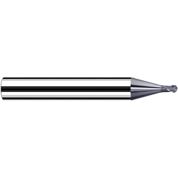 Fraisa - 1mm Diam, 3.6mm LOC, 2 Flute Solid Carbide Ball End Mill - USA Tool & Supply