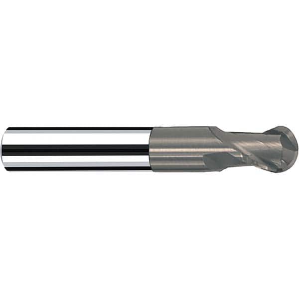 Fraisa - 3/8" Diam, 3/8" LOC, 2 Flute Solid Carbide Ball End Mill - USA Tool & Supply