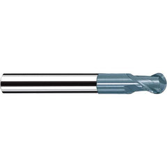 Fraisa - 3/8" Diam, 3/8" LOC, 2 Flute Solid Carbide Ball End Mill - USA Tool & Supply