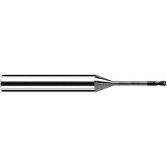 Fraisa - 0.2mm Diam 2 Flute Solid Carbide 0.05mm Corner Radius End Mill - USA Tool & Supply