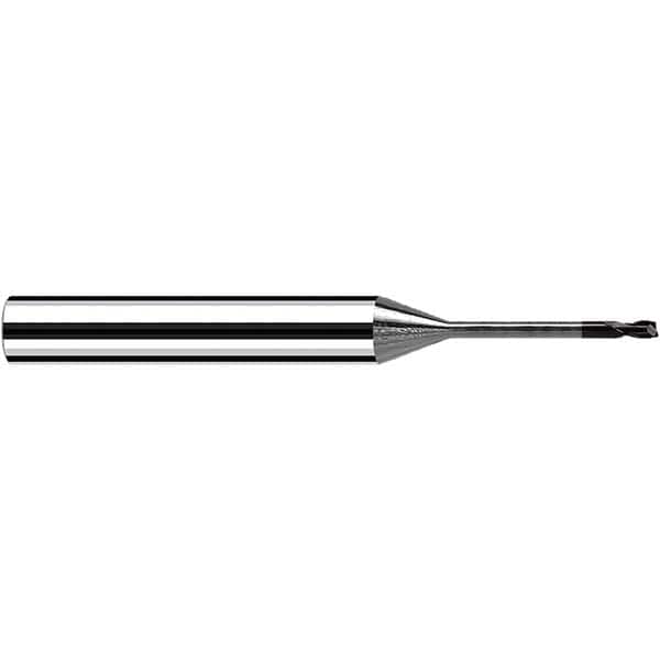 Fraisa - 1mm Diam 2 Flute Solid Carbide 0.1mm Corner Radius End Mill - USA Tool & Supply