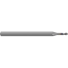 Fraisa - 2mm Diam, 2.4mm LOC, 2 Flute Solid Carbide Ball End Mill - USA Tool & Supply