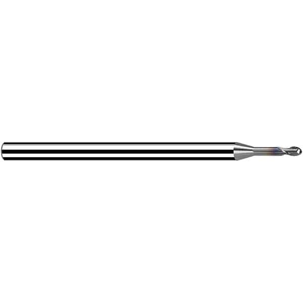 Fraisa - 1.5mm Diam, 1.8mm LOC, 2 Flute Solid Carbide Ball End Mill - USA Tool & Supply