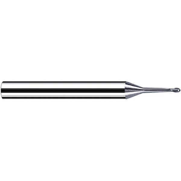 Fraisa - 3mm Diam, 2.4mm LOC, 2 Flute Solid Carbide Ball End Mill - USA Tool & Supply