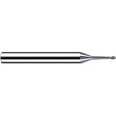 Fraisa - 1mm Diam, 0.8mm LOC, 2 Flute Solid Carbide Ball End Mill - USA Tool & Supply