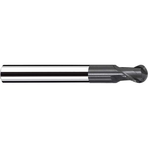 Fraisa - 1/2" Diam, 1/2" LOC, 2 Flute Solid Carbide Ball End Mill - USA Tool & Supply