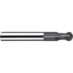 Fraisa - 1/4" Diam, 1/4" LOC, 2 Flute Solid Carbide Ball End Mill - USA Tool & Supply