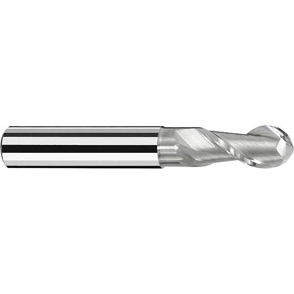 Fraisa - 3/16" Diam, 3/16" LOC, 2 Flute Solid Carbide Ball End Mill - USA Tool & Supply