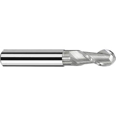 Fraisa - 1/2" Diam, 1/2" LOC, 2 Flute Solid Carbide Ball End Mill - USA Tool & Supply