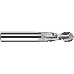 Fraisa - 8mm Diam, 16mm LOC, 2 Flute Solid Carbide Ball End Mill - USA Tool & Supply