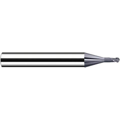 Fraisa - 0.8mm Diam, 3.6mm LOC, 2 Flute Solid Carbide Ball End Mill - USA Tool & Supply