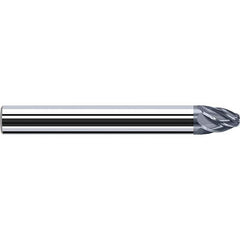 Fraisa - 6 Flute Solid Carbide Circle Segment Taper Form End Mill - USA Tool & Supply