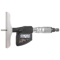 Starrett - Electronic Depth Micrometers Minimum Measurement (mm): 0.00 Minimum Measurement (Decimal Inch): 0.00 - USA Tool & Supply