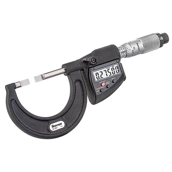 Starrett - Blade Micrometers Operation Type: Electronic Minimum Measurement (mm): 50 - USA Tool & Supply