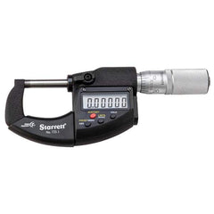 Starrett - Electronic Outside Micrometer Sets Minimum Measurement (Inch): 0 Minimum Measurement (mm): 0 - USA Tool & Supply