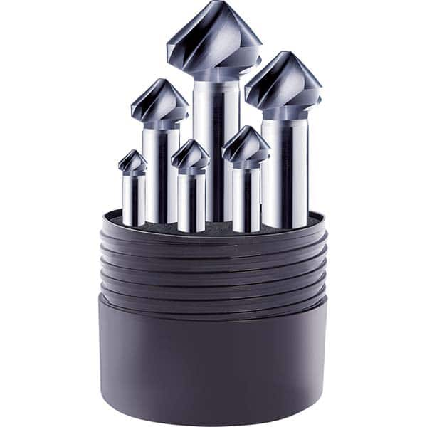 Guhring - Countersink Sets Countersink Type: Three Flute Minimum Head Diameter (Inch): 1/4 - USA Tool & Supply