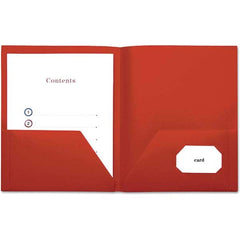 UNIVERSAL - File Folders, Expansion Folders & Hanging Files Folder/File Type: Pocket Folders Color: Red - USA Tool & Supply