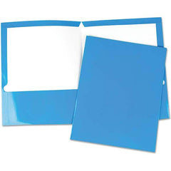 UNIVERSAL - File Folders, Expansion Folders & Hanging Files Folder/File Type: Pocket Folders Color: Blue - USA Tool & Supply