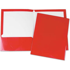 UNIVERSAL - File Folders, Expansion Folders & Hanging Files Folder/File Type: Pocket Folders Color: Red - USA Tool & Supply