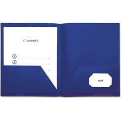 UNIVERSAL - File Folders, Expansion Folders & Hanging Files Folder/File Type: Pocket Folders Color: Navy Blue - USA Tool & Supply