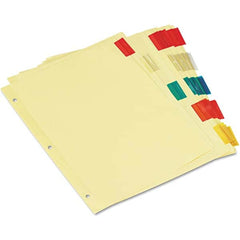 UNIVERSAL - Tabs, Indexes & Dividers Indexes & Divider Type: Customizable Size: 8-1/2 x 11 - USA Tool & Supply