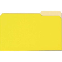 UNIVERSAL - File Folders, Expansion Folders & Hanging Files Folder/File Type: File Folders with Top Tab Color: Light Yellow - USA Tool & Supply