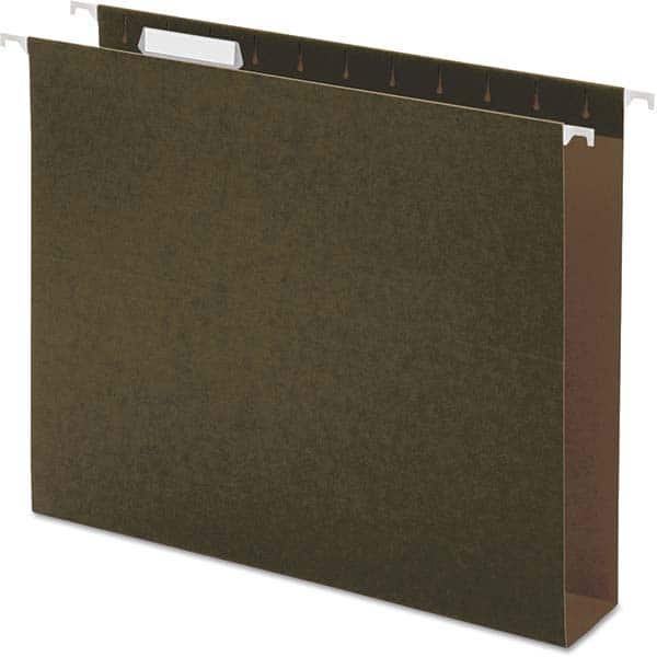 UNIVERSAL - File Folders, Expansion Folders & Hanging Files Folder/File Type: Hanging File Folders with Box Bottom Color: Green - USA Tool & Supply