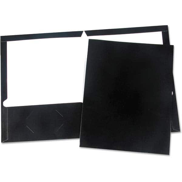 UNIVERSAL - File Folders, Expansion Folders & Hanging Files Folder/File Type: Pocket Folders Color: Black - USA Tool & Supply