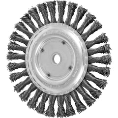 PFERD - Wheel Brushes; Outside Diameter (Inch): 6 ; Wire Type: Knotted ; Fill Material: Carbon Steel ; Trim Length (Inch): 1-1/4 ; Filament Wire Diameter Range: 0.0200-0.0299 ; Maximum RPM: 10000.000 - Exact Industrial Supply