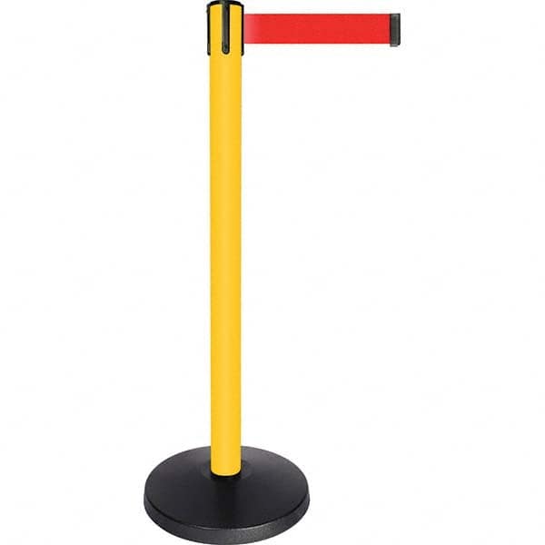 Tensator - Barrier Posts Type: Tensabarrier Post Post Color/Finish: Yellow - USA Tool & Supply