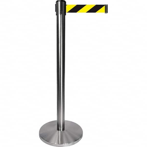Tensator - Barrier Posts Type: Tensabarrier Post Post Color/Finish: Satin Chrome - USA Tool & Supply