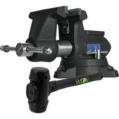 Wilton - 5-1/2" Jaw Width x 6" Jaw Opening, 3-5/8" Throat Depth, Bench & Pipe Combination Vise - USA Tool & Supply