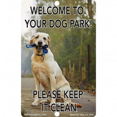 DOGIPOT - Pet Waste Station Accessories Type: Reflective Pet Sign Material: Aluminum - USA Tool & Supply