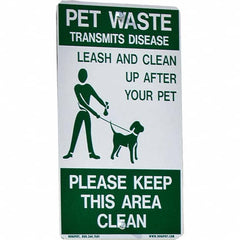 DOGIPOT - Pet Waste Station Accessories Type: Reflective Pet Sign Material: Aluminum - USA Tool & Supply