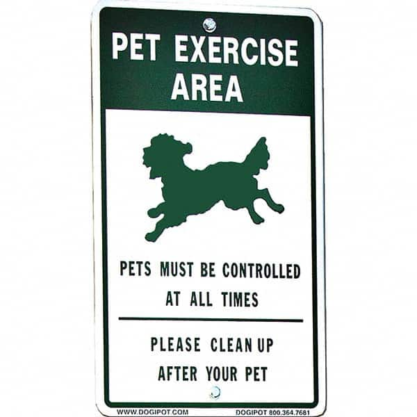 DOGIPOT - Pet Waste Station Accessories Type: Reflective Pet Sign Material: Aluminum - USA Tool & Supply