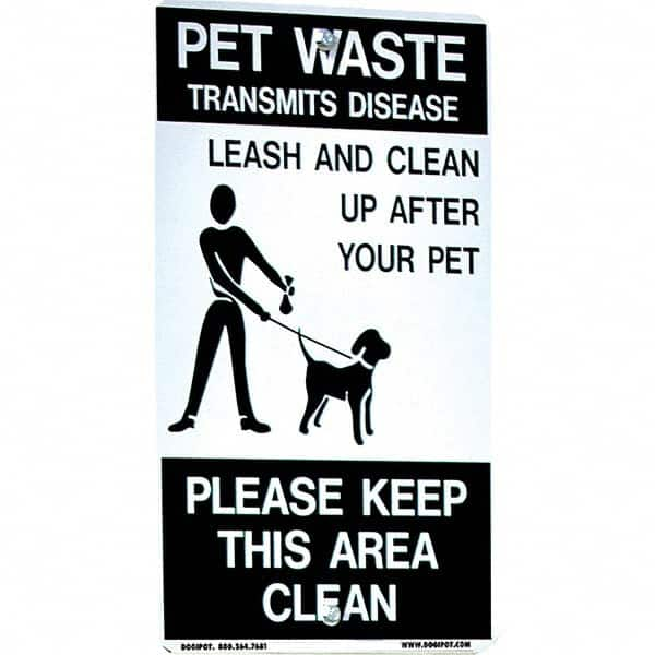 DOGIPOT - Pet Waste Station Accessories Type: Reflective Pet Sign Material: Aluminum - USA Tool & Supply