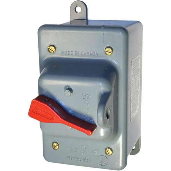 Cam & Disconnect Switches; Enclosure Type: Enclosed; Fused: Non-Fused; Horsepower: 3 - 20; Number of Phases: 3; Amperage: 30 A; Contact Form: 3PST; Voltage: 600 V ac; Horsepower at 1 Phase: 3 @ 120 V; Horsepower at 3 Phase: 60 @ 600 V; Number of Poles: 3;