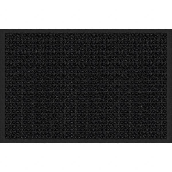 Entrance Mat: 3' Long, 2' Wide, Polypropylene Surface Indoor & Outdoor, Medium-Duty Traffic, Rubber Base, Charcoal