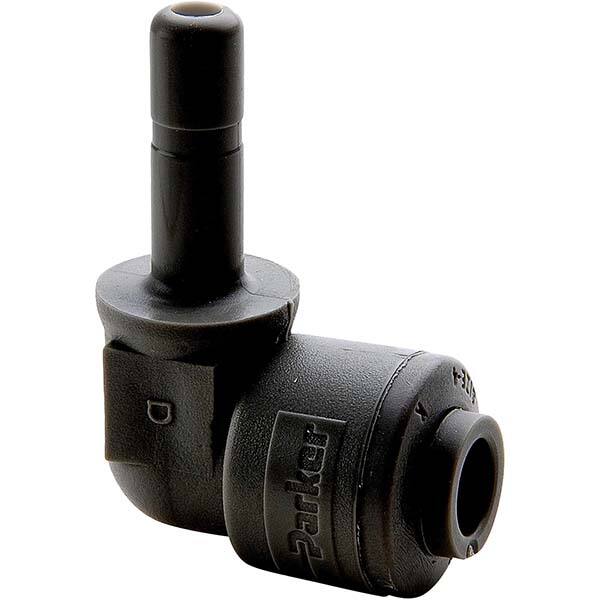 Parker - Plastic Push-To-Connect Tube Fittings Type: Plug-In Elbow Tube Outside Diameter (Inch): 1/4 - USA Tool & Supply