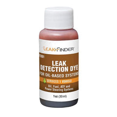 Leak Finder - Automotive Leak Detection Dyes Applications: Engine Oil; Transmission Fluid; Fuel Container Size: 1 oz. - USA Tool & Supply