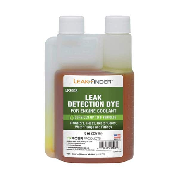 Leak Finder - Automotive Leak Detection Dyes Applications: Coolant Container Size: 8 oz. - USA Tool & Supply