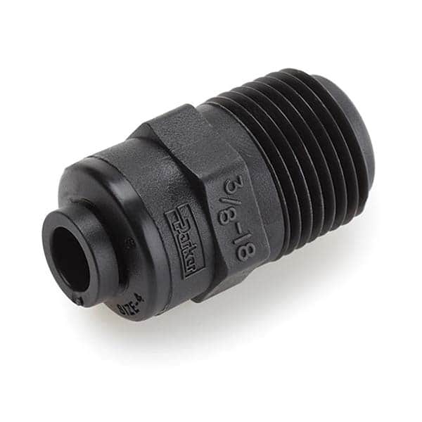 Parker - Plastic Push-To-Connect Tube Fittings Type: Male Connector Tube Outside Diameter (Inch): 1/2 - USA Tool & Supply