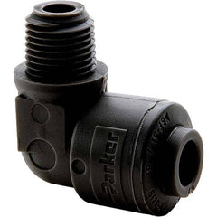 Parker - Plastic Push-To-Connect Tube Fittings Type: Male Elbow Tube Outside Diameter (Inch): 5/16 - USA Tool & Supply