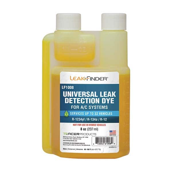 Leak Finder - Automotive Leak Detection Dyes Applications: Refrigeration Container Size: 8 oz. - USA Tool & Supply