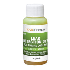 Leak Finder - Automotive Leak Detection Dyes Applications: Coolant Container Size: 1 oz. - USA Tool & Supply